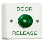 RGL Electronics EBGB01P/DR Standard White Plastic Button - Surface Mounted With Green Domed Button